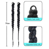 1/2PCS Hair Extension Braided Ponytail Fashion Long Twist Braided Ponytail Synthetic Extension Hair Accessories Hip Hop Y2K Girl Khamik Shop Online