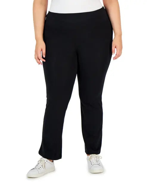 Plus Size High Rise Pull-On Bootcut Leggings Amber Chrysippus