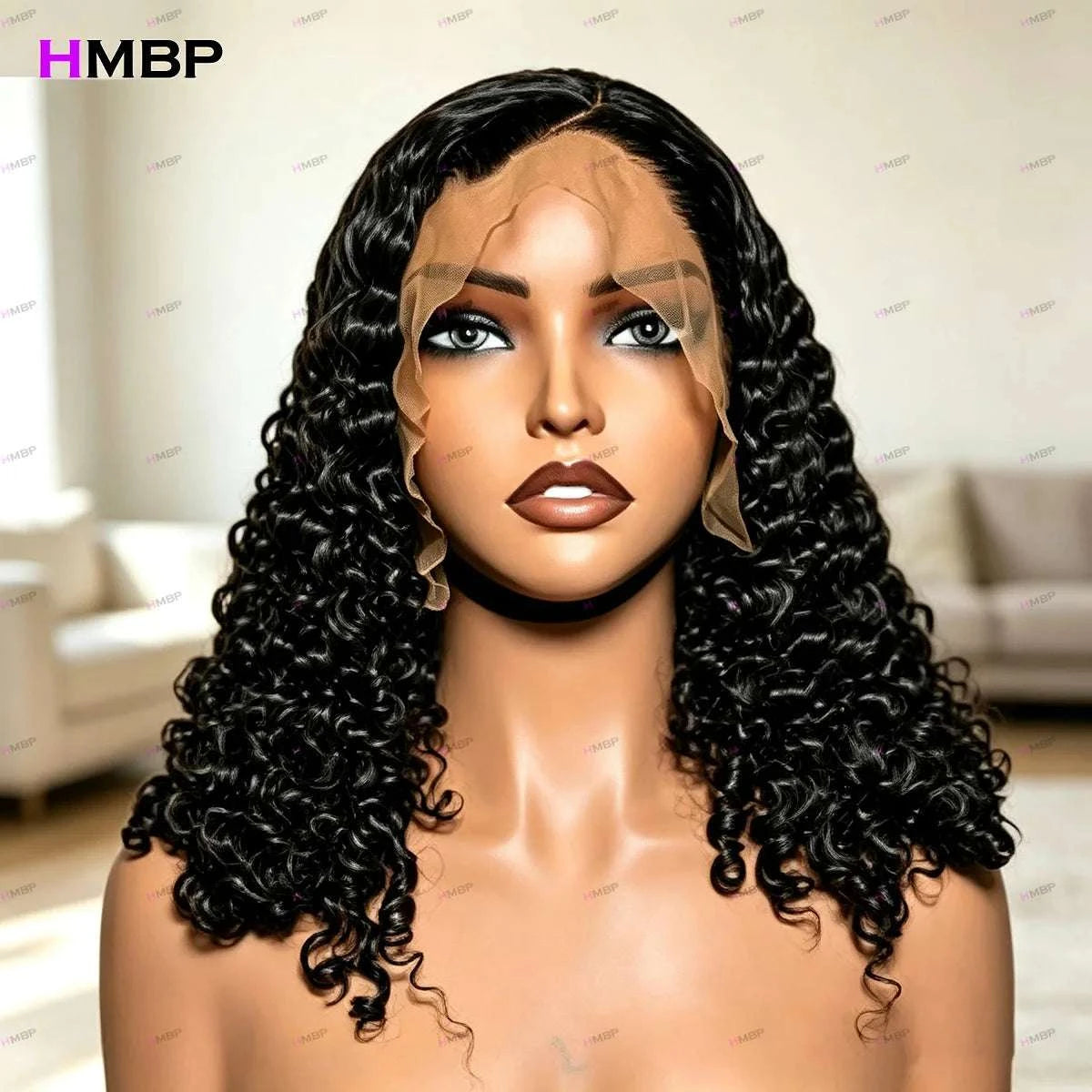 7x7 HD Lace Frontal Water Wave Curly Human Hair Wigs Pre Plucked Natural Hairline Ready to Wear Natural Soft For Women Daily Use Khamik Shop Online