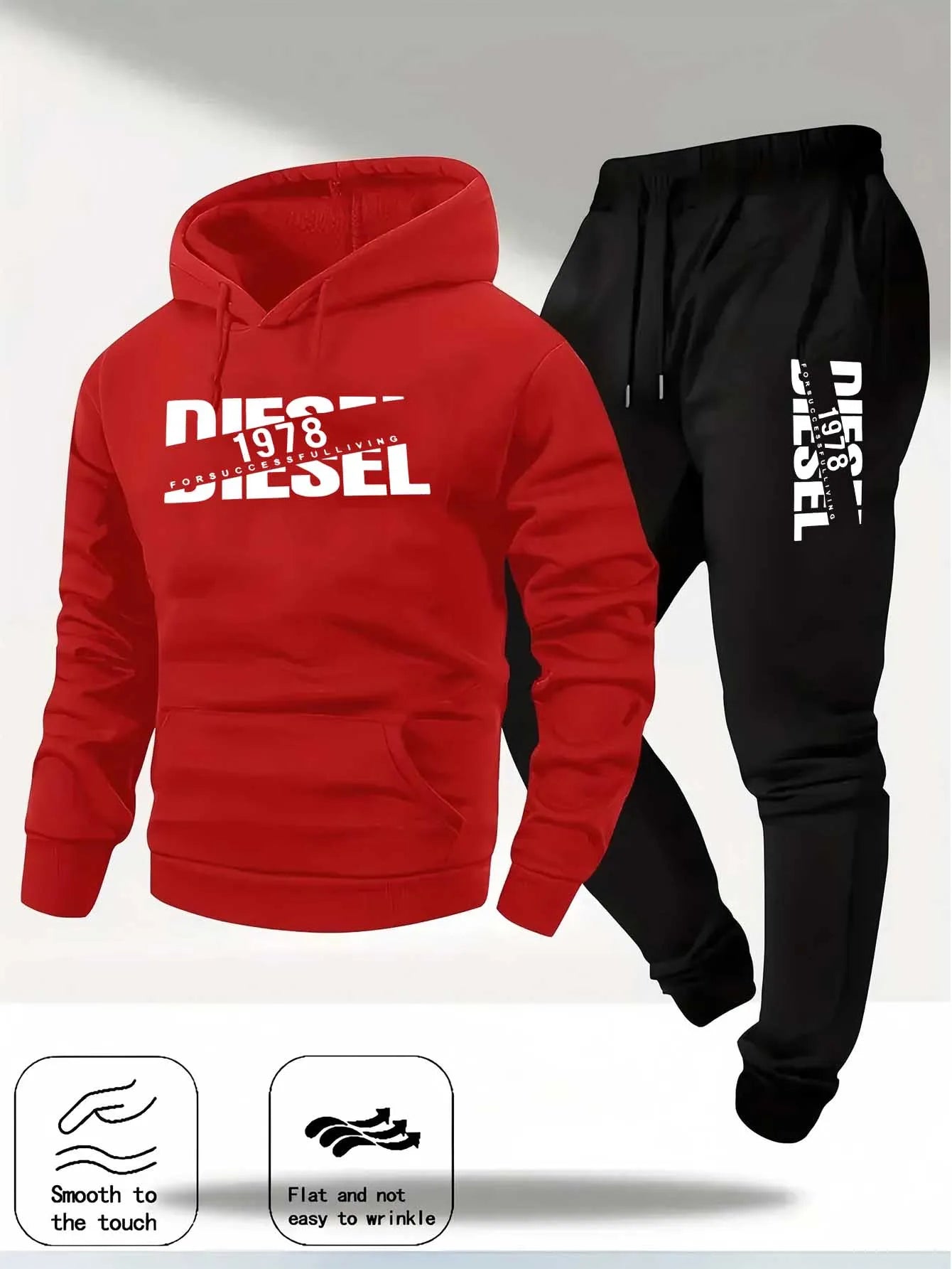 2026 popular autumn and winter new hooded sportswear sportswear fashion hooded sportswear casual sportswear and pants two in one Khamik Shop Online