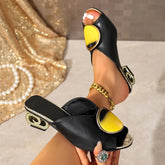 Fashion Round Toe High Heels Sandals Women Shoes Ladies Footwear Comfortable Fashion Sexy Wedding Shoe Female Summer Slippers Khamik Shop Online