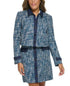 Petite Tweed Button-Front Cropped Blazer Amber Chrysippus
