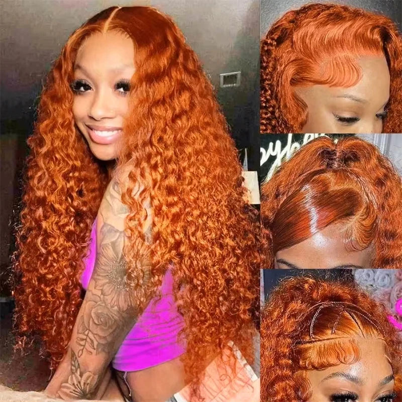 220% Density Ginger Orange Water Wave 