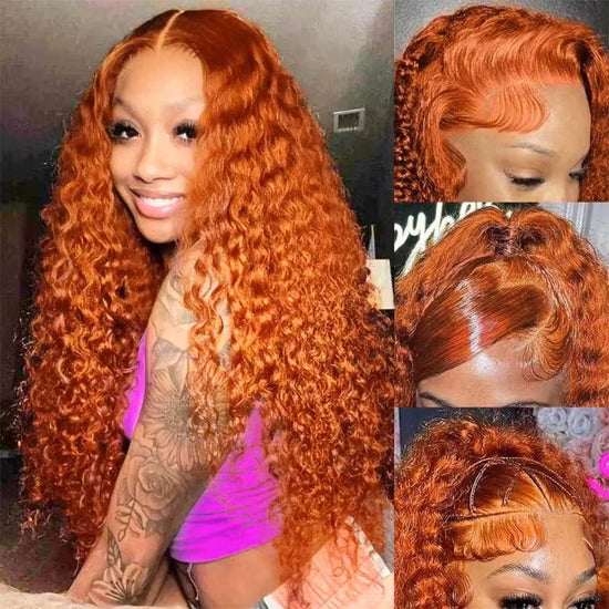 220% Density Ginger Orange Water Wave 