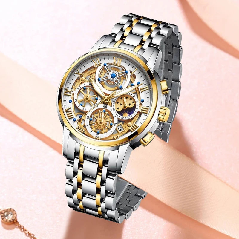 Top Brand Luxury Gold Women Watches Fashion Waterproof Ladies Watch Woman Quartz Wrist Watch Relogio Feminino Montre Femme