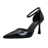 New Lady Shoes Ladies Summer Dress Shoes  Patent Leather Sexy Heel Sandals Buckle Female Footwear Lady Sandals Lady Sandals S034 Khamik Shop Online