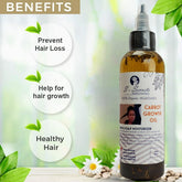 Carrot Hair Growth Oil - 2oz Scalp Stimulator with Herbs, Biotin & Taupe Snowdrop