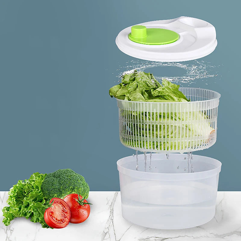 Hot Sale Vegetable Dehydrator Salad Manual Spin Dryer Kitchen Sink Fruit Drainage Lettuce Washer Strainer Bowl Gadget Tool Khamik Shop Online
