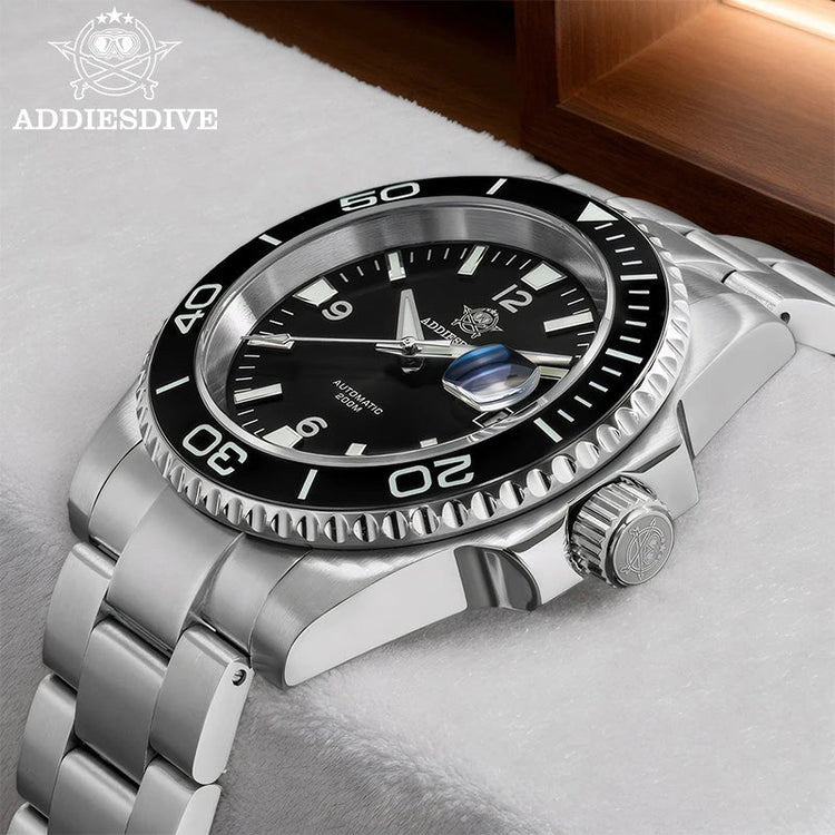 ADDIESDIVE New Diving Gift Watch Men 8215 Automatic Sapphire AR Coated Glass Ceramic Bezel Waterproof 200m Luminous Stainless St Khamik Shop Online