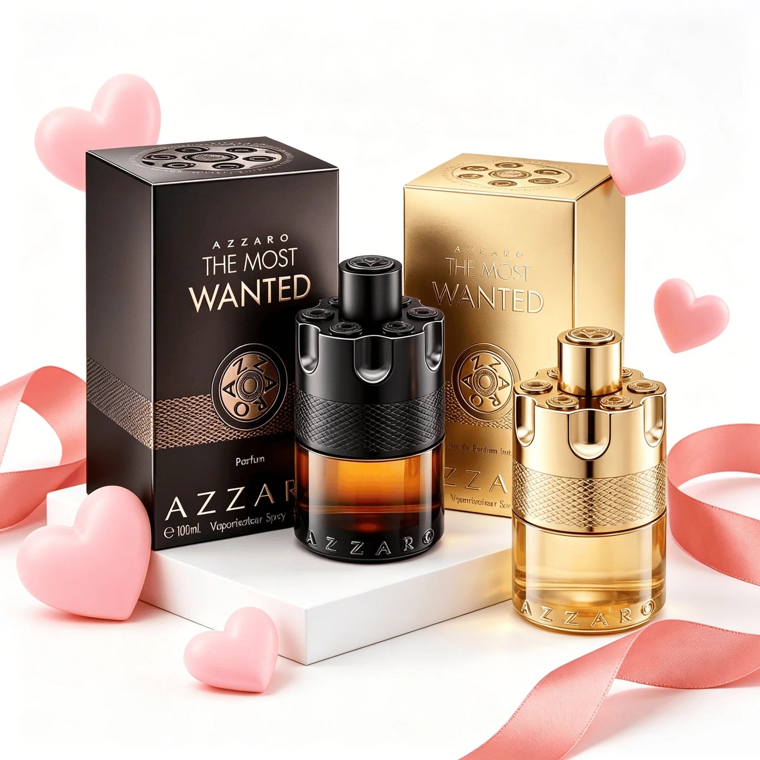 Azzaro The Most Wanted Eau de Parfum Intense, Black-gold Gun Design, Tobacco Amber Woody Fragrance, Maximum Longevity Seductive Scent, Luxury Mens Cologne for Date Night Khamik Shop Online