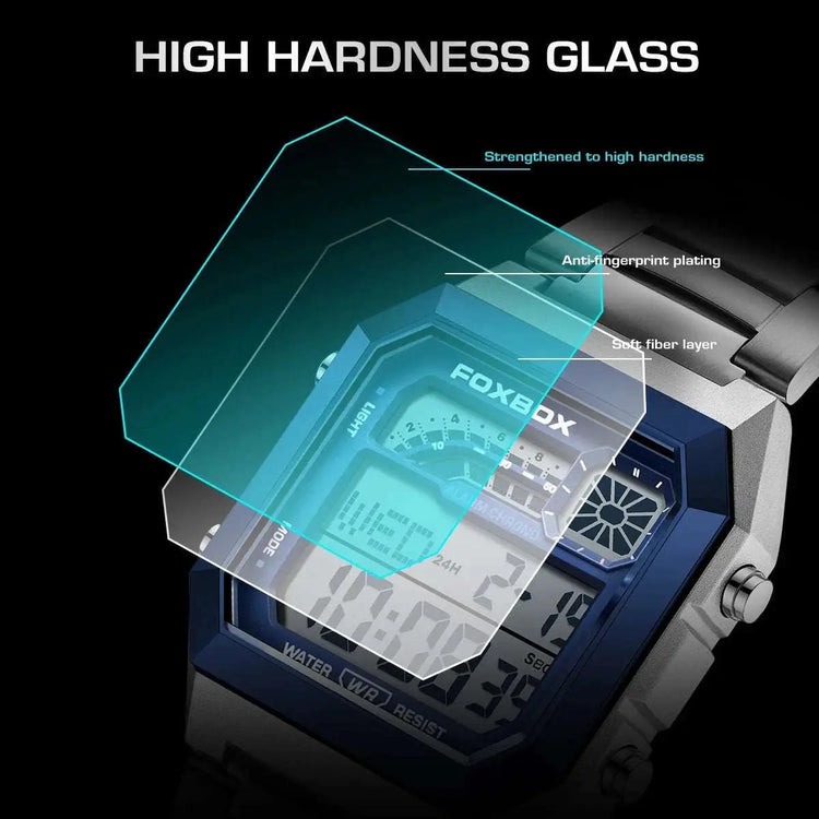 FOXBOX Fashion Luxury Digital Man Watch Casual Sports Date Waterproof Luminous Watches for Men Movement Electronic Watches Male Khamik Shop Online