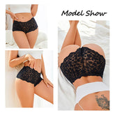 5PCS/SET Women Sexy Lace Panties Low Waist Bow Underwear Lace Trim Breathable Alluring Boxer Briefs MultiColor Pack Lingerie New Khamik Shop Online