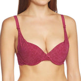 Sassa Fuchsia Deep Plunge Push-Up Bra Lime Lucy