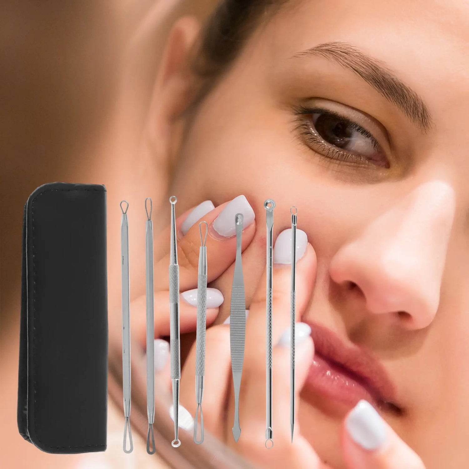 Professional Pimple Extractor Tool Kit Acne Removal Comedone Blackhead Remover Skin Care Beauty Face Tools Silver Tone Khamik Shop Online