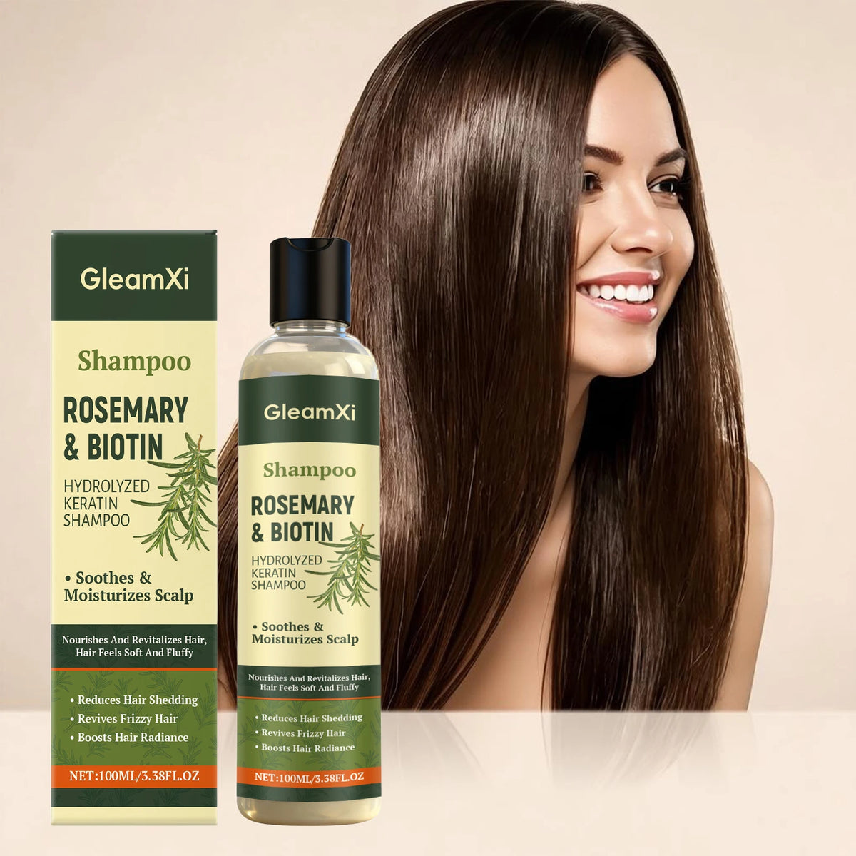 Rosemary Shampoo Thickening Volumizing Nourishing Oil Control Dry Damaged Repair Scalp Cleansing Smoothing Strengthening Shampoo