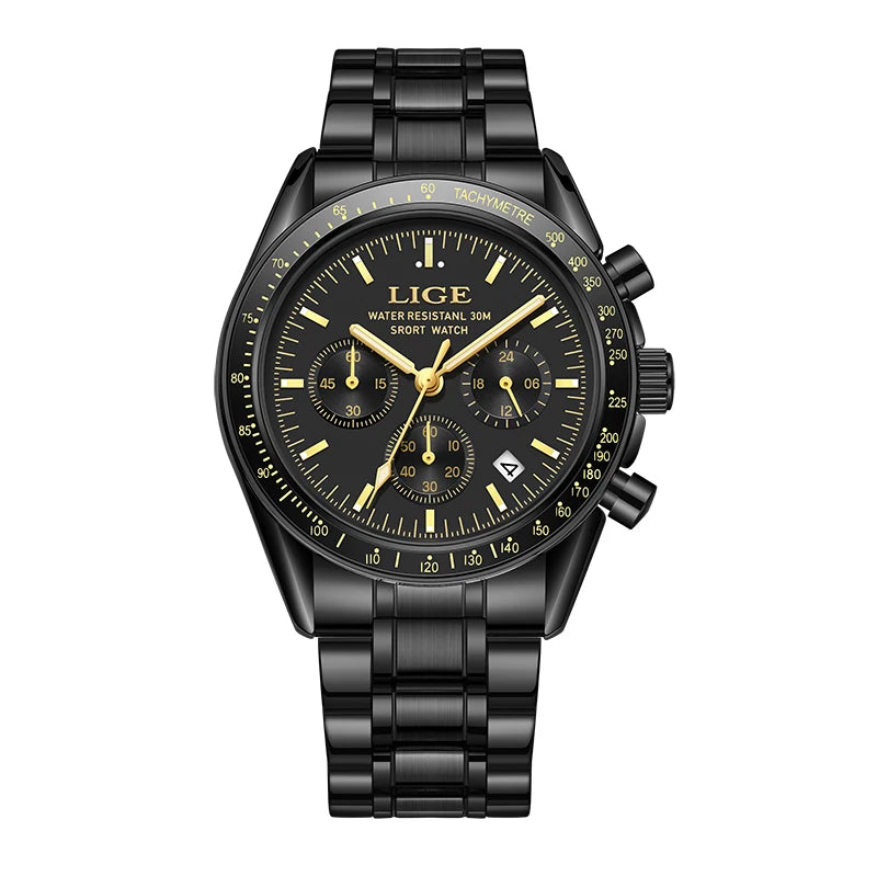Men Watches Luminous Calendar Business Quartz Watch Mens Top Brand Luxury Sport Waterproof Stainless Steel Man Wristwatches