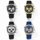 MEGIR Silver Black Quartz Watch Men Military Sport Chronograph Wristwatch with Silicone Strap Luminous Hands Auto Date 2236 Khamik Shop Online