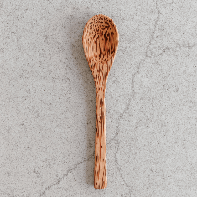 Wooden Coconut Spoon Yellow Lavender