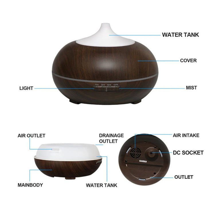 Mistyrious Essential Oil Humidifier Natural Oak Design With Easy Salmon Lucky