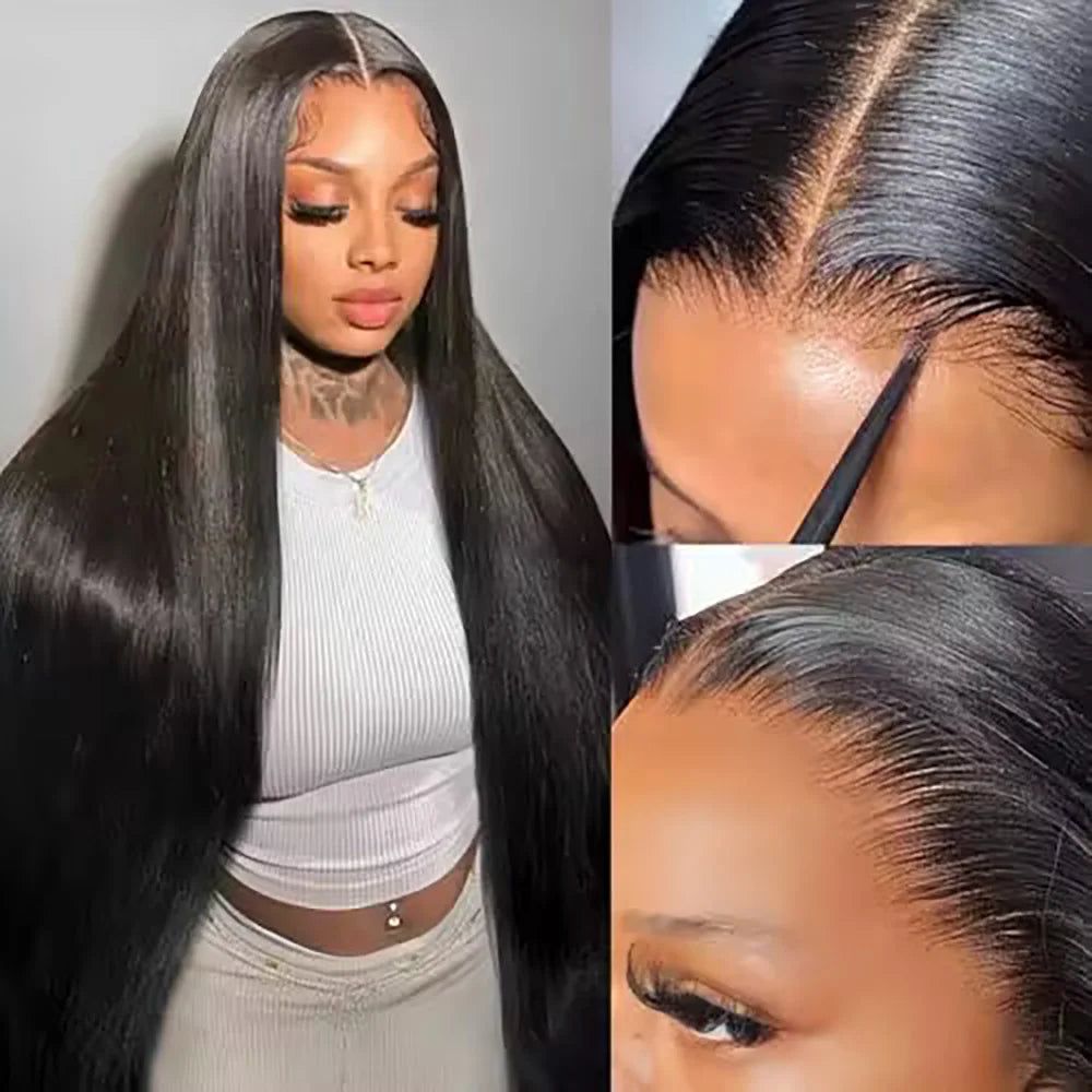 18-46 Inch Straight Human Hair Wigs 13x4 13x6 HD Lace Frontal Wigs For Women Glueless Bone Straight Lace Front Human Hair Wigs HD Lace Frontal Human Hair Wigs Straight 360 Lace Frontal Wig Khamik Shop Online