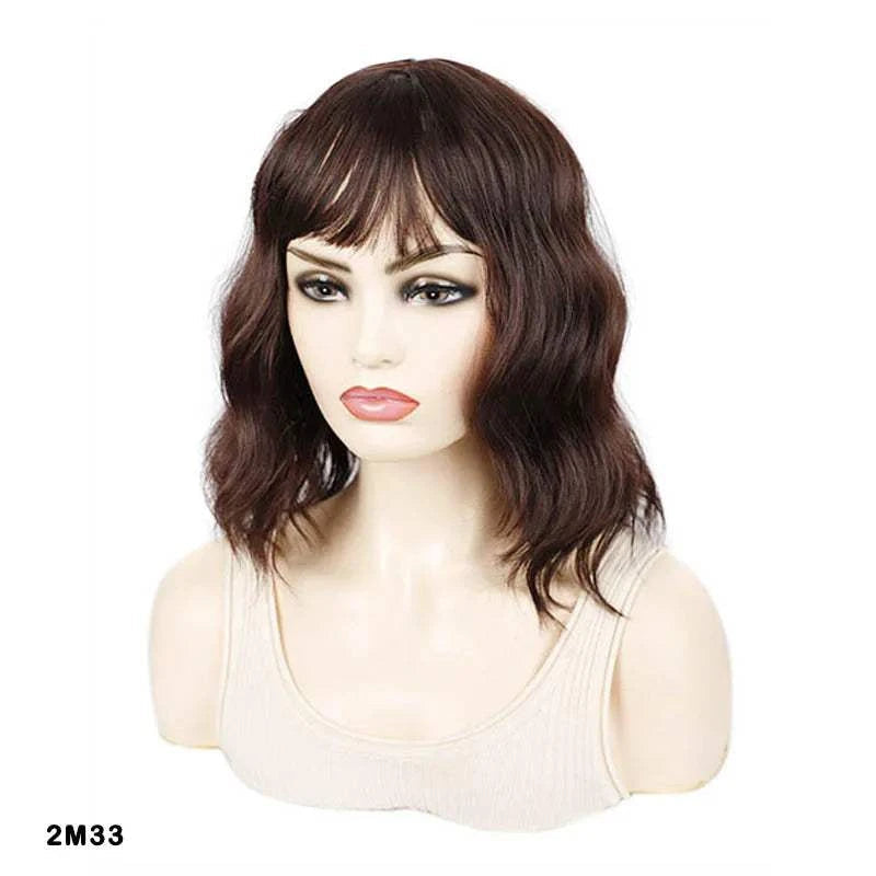 Jeedou 14 Inch Water Wave Bob Wig With Air Bangs Matte Synthetic Short Wavy Wigs For Women Daily Cosplay Colorful Wig Khamik Shop Online