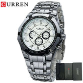 CURREN Men Luxury Brand Military Sport Mens Watches Full Steel Quartz Clock Men&