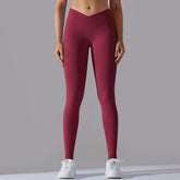 Crossover Waist Yoga Pants Women Hips Lifting Gym Leggings Seamless Sport Pants High Waist Fitness Leggings Workout Sportswear Khamik Shop Online