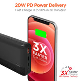 HyperGear 20000mAh 20W PD + USB Power Bank Sky Iapetus