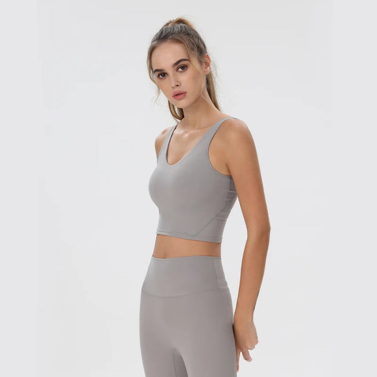 Women Yoga Vest Workout Pilates Activewear Tops Running Gym Pretty Workout Clothes Sports Bras Active Wear Female Camisole Bra Khamik Shop Online