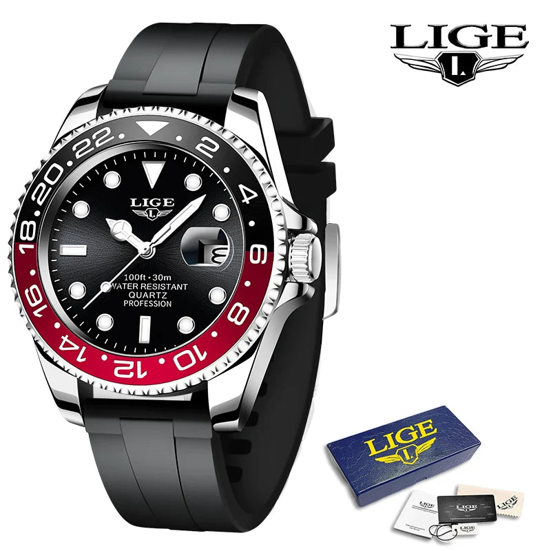 Fashion Quartz Watch for Men Date Clock Sports Waterproof Watches Men Luminous Wrist Watch Luxury Relogio Masculino +Box