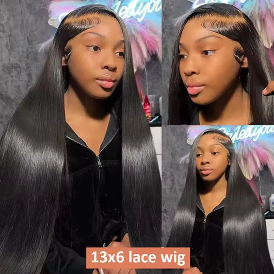 18-46 Inch Straight Human Hair Wigs 13x4 13x6 HD Lace Frontal Wigs For Women Glueless Bone Straight Lace Front Human Hair Wigs HD Lace Frontal Human Hair Wigs Straight 360 Lace Frontal Wig Khamik Shop Online