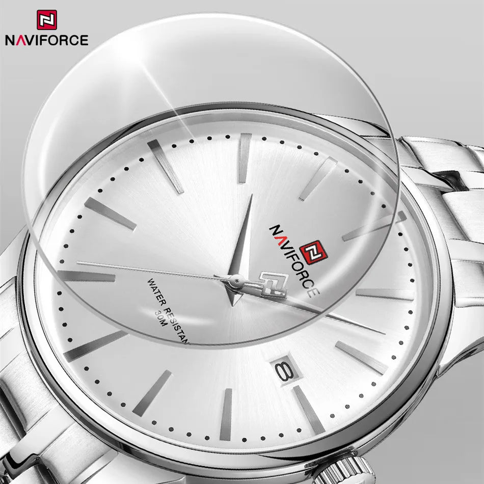 Luxury Men'S Calendar Watches Waterproof Fashion Business Stainless Steel Strap Quartz Wristwatches Relogio Masculino