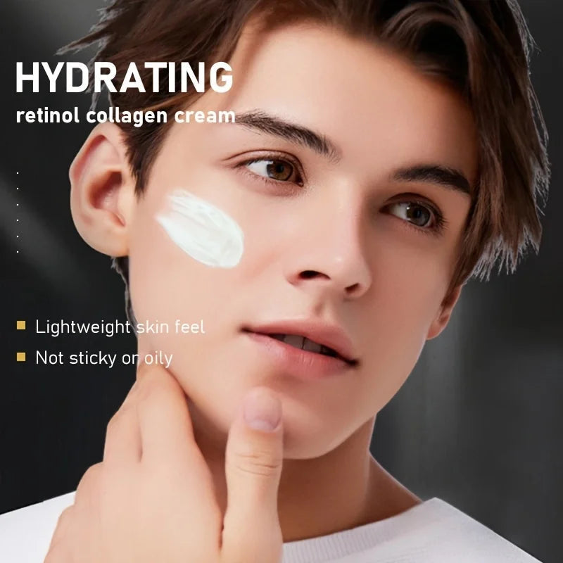 Retinol Collagen Face Cream with Vitamin C B5, Anti-Aging Skin Tightening Moisturizer for Wrinkles and Fine Lines, Firming Lifting Facial Lotion for Dull Skin, Summer Daily Hydrating Skin Care, Fast Absorbing Non-Greasy Formula, 150ml/5.072fl oz Khamik Shop Online