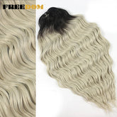 FREEDOM Synthetic Curly Braiding Hair Extensions 24 Inch/60 cm Long Deep Wavy Twist Crochet Braids Hair Ombre Brown Rainbow Hair Khamik Shop Online