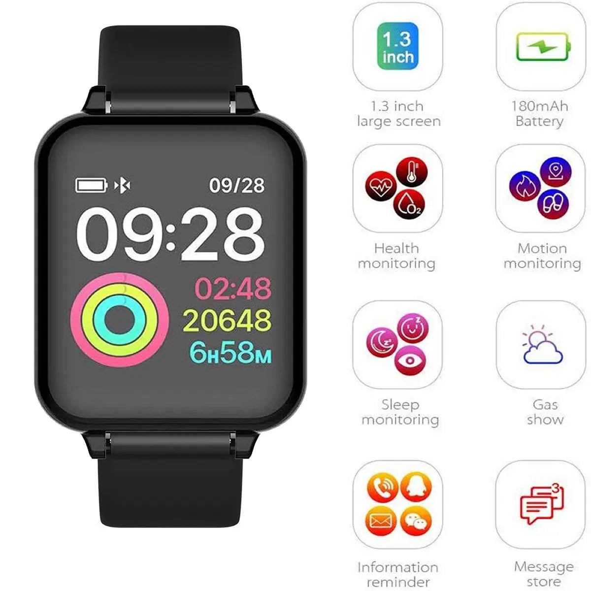 Smart Fit Total Wellness And Sports Activity Watch Salmon Lucky