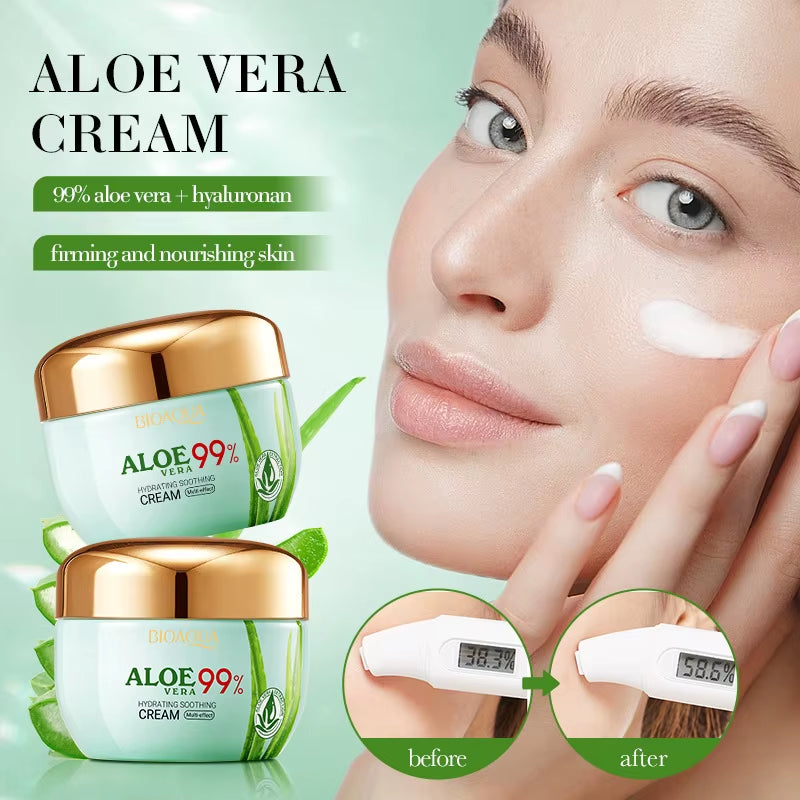 BIOAQUA Aloe Vera Skin Care Sets Moisturizing Hydrating Face Cream Anti-Aging anti Dark Circles Eye Cream Travel Size Skin Care