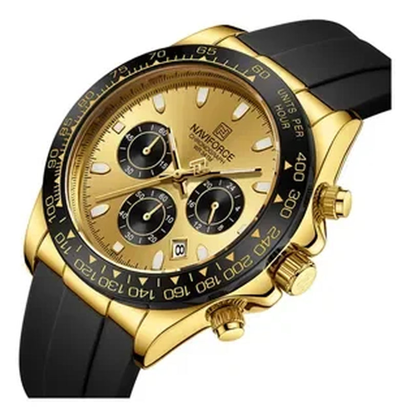 Casual Men'S Watch Waterproof Sports Quartz Clock Silicone Strap Chronograph Luminous Wristwatches Relogio Masculino
