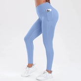 Women Yoga Pants with Pockets Butt Lifting Tummy Control Sports Leggings High Waist Fitness Tights Gym Clothing Sportswer Khamik Shop Online