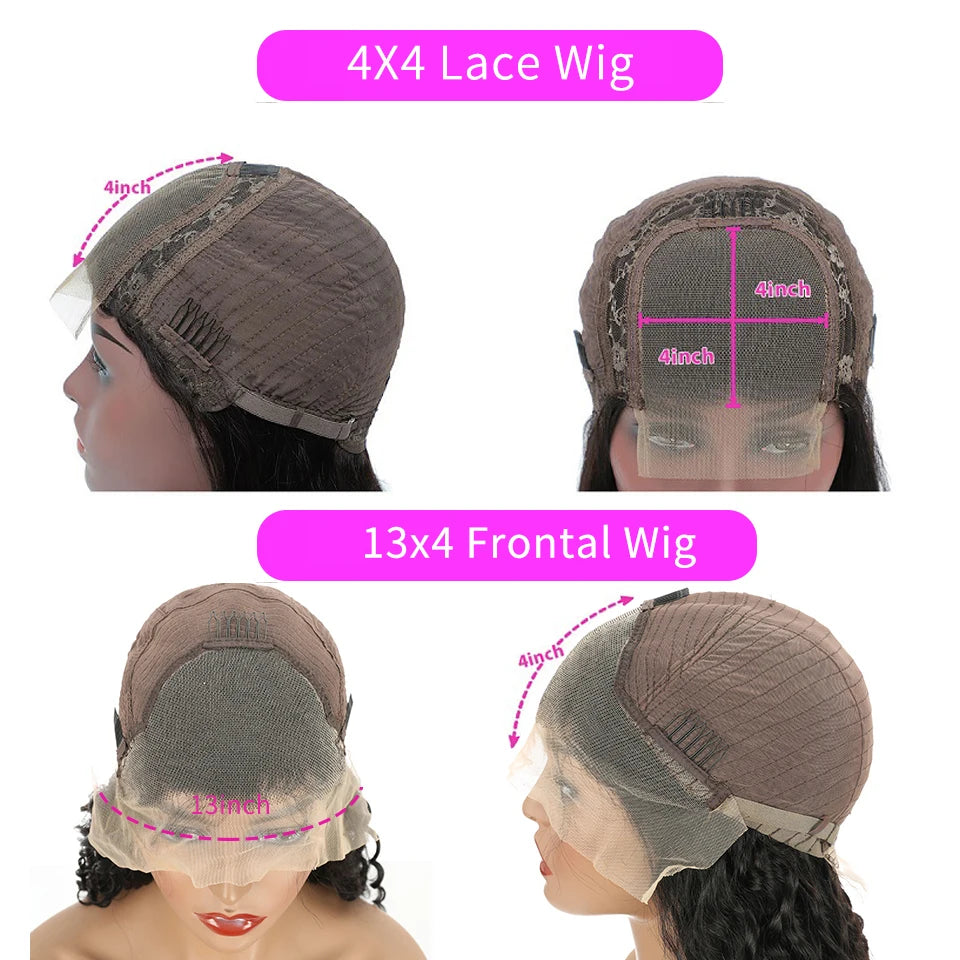 Burmese Hair Body Wave 4x4 Transparent Lace Closure Human Hair Wig 30 Inch 13x4 Lace Front Wig Pre-Plucked With Baby Hair Khamik Shop Online