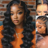 Burmese Hair Body Wave 4x4 Transparent Lace Closure Human Hair Wig 30 Inch 13x4 Lace Front Wig Pre-Plucked With Baby Hair Khamik Shop Online