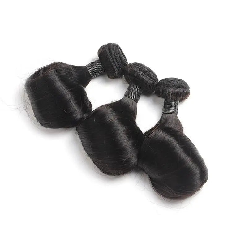 10A Grade Brazilian Egg Curl Fumi Human Hair Bundles With 4x4 Closure Cerise Alfie