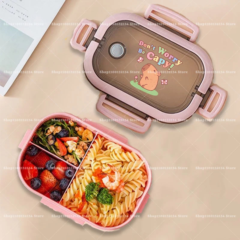 Capybara Bento Lunch Box Anime Animals Print Food Storage Containers Kids School Picnic Lunchbox Boys Girls Office Dinner Cases Khamik Shop Online