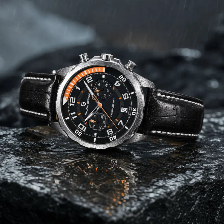 PAGANI DESIGN Classic Leather Men Watch Japan VK64 Movement Quartz Wristwatch Top Brand Sports Waterproof Watches for Men&