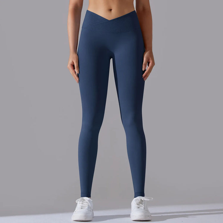 Crossover Waist Yoga Pants Women Hips Lifting Gym Leggings Seamless Sport Pants High Waist Fitness Leggings Workout Sportswear Khamik Shop Online