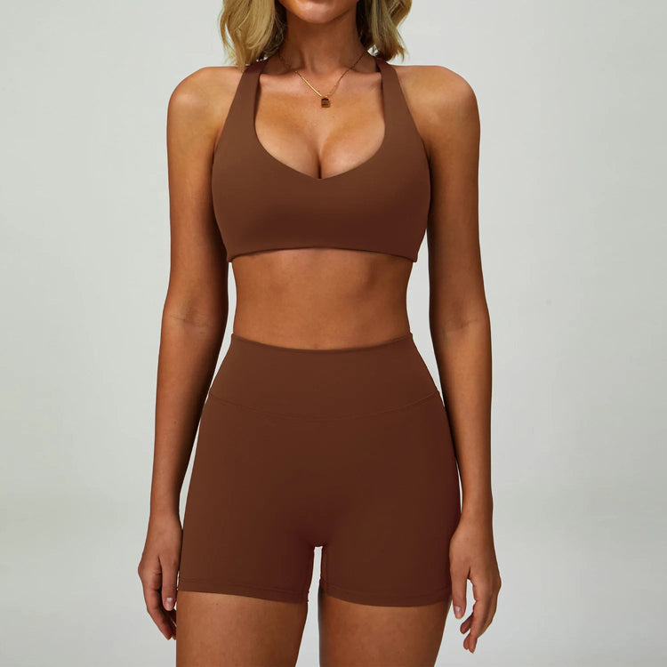 2-3PCS Yoga Suit Women Tracksuit Sports Bra High Waist Leggings Shorts Outfit Gym Set Fitness Push Up Workout Clothes Sportswear Khamik Shop Online
