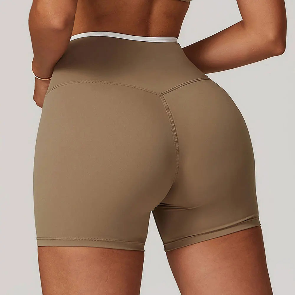 Yoga Shorts Women Fitness Shorts V-shaped Waist Running Cycling Shorts Breathable Sports Leggings High Waist Workout Gym Shorts Khamik Shop Online