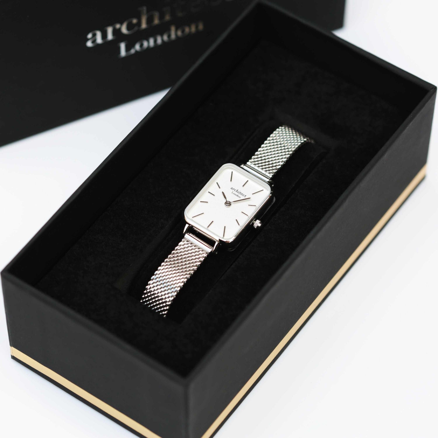 Ladies Architēct Lille - Cloud Silver - Modern Font Engraving Fuchsia Prometheus