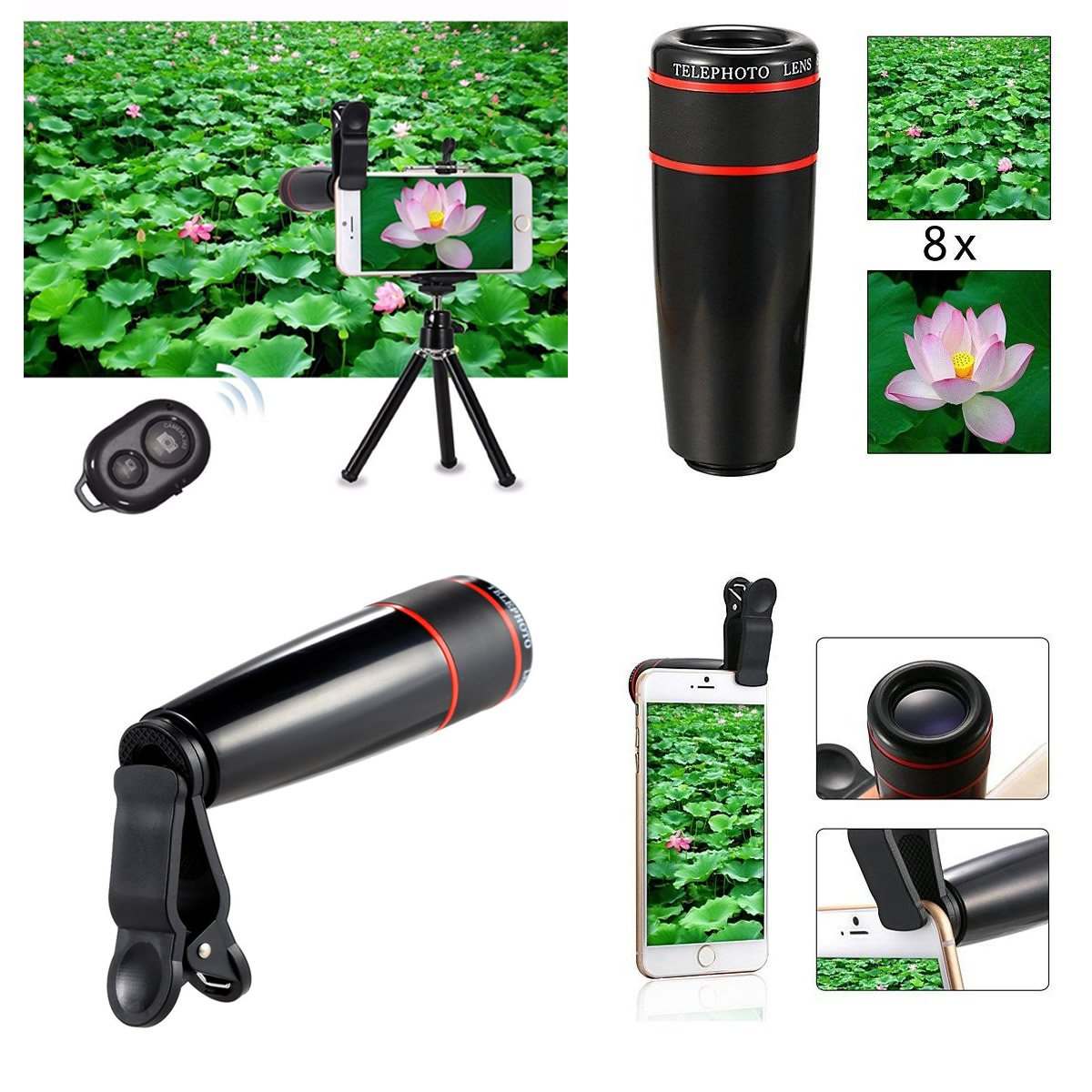 11 in 1 Smartphone Camera Lens Kit – Tech Accessories | Bluetooth Salmon Lucky