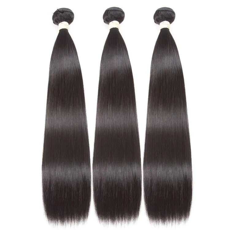 BeuMax 10A Grade 3/4 Straight Hair Bundles with 2x6 Closure Brazilian Cerise Alfie