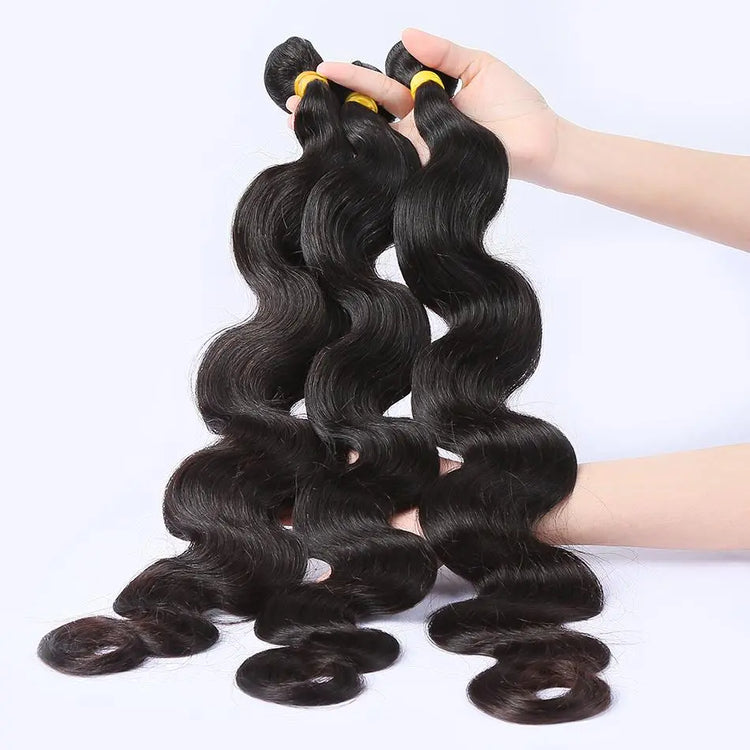 BeuMax 10A Grade 3/4 Body Wave Bundles with 2x6 Closure Brazilian Hair Cerise Alfie